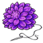 Purple Fabric Dahlia