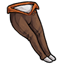 Brown Fancy Leather Pants