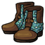 Flower Scattered Leather Boots