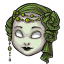 Ladies Green Full-Face Mask