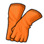 Orange Fingerless Gloves