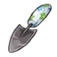 Blue and Green Floral Trowel