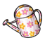 Pink and Orange Floral Watering Can