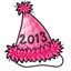 2013 Furry Pink Party Hat