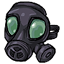 Green-Lens Gas Mask