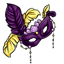Gaudy Gold and Purple Mask