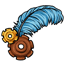 Geared Blue Feather