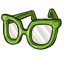 Big Green Retro Glasses
