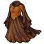 Brown Graceful Witch Gown