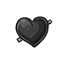 Black Heart Hairclip