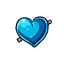 Blue Heart Hairclip