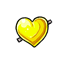 Yellow Heart Hairclip