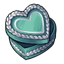 Mint Heart-Shaped Trinket Box