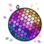 Homemade Rainbow Mirror Ball