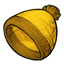 Gold Knit Poofball Hat