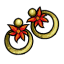 Large Brass Blossom Earrings
