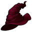 Large Burgundy Witch Hat