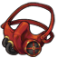 Red Leather Hosed Mask