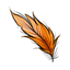Orange Long Feather