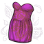 Magenta Lace-Overlay Dress