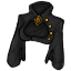 Black Buttoned Half Jacket