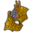 Gold Masquerade Wire Mask (Right Half)