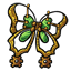 Gold and Green Mechanical Butterfly Wings
