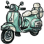 Mint Green Scooter