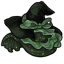 Decorative Green Witchy Hat
