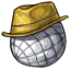 Gold Mirrorball Sparkle Hat
