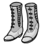 White Old Fashioned Boots