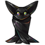 Opal-Eyed Bat Statuette