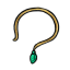 Emerald Open Hoop Necklace