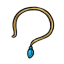 Sapphire Open Hoop Necklace