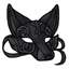 Ebony Ornamented Fox Mask