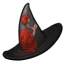Pastel Witch Black Rose Hat