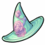Pastel Witch Green Rose Hat