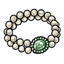 Pearl and Emerald Anklet