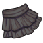 Black Plain Tiered Skirt