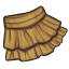 Gold Plain Tiered Skirt
