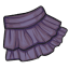 Eggplant Plain Tiered Skirt