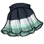Mint Pleated Colorblock Skirt