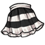 Monochrome Pleated Colorblock Skirt