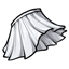 Pleated White Miniskirt