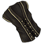 Black Polished Buccaneer Vest