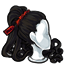 Black Poofy Pony Costume Wig