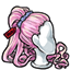 Pink Poofy Pony Costume Wig