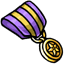 Purple Decorative Medal