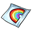 Rainbow Lolly Face Sticker