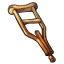 Right Wooden Crutch